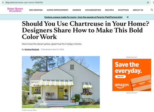 Lead Designer, Rebecca Featured in Better Homes & Gardens Article About the Bold Color Chartreuse