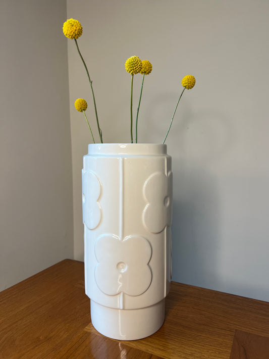 Orla Kiely House Abacus Vase (Floral) - White/Charcoal