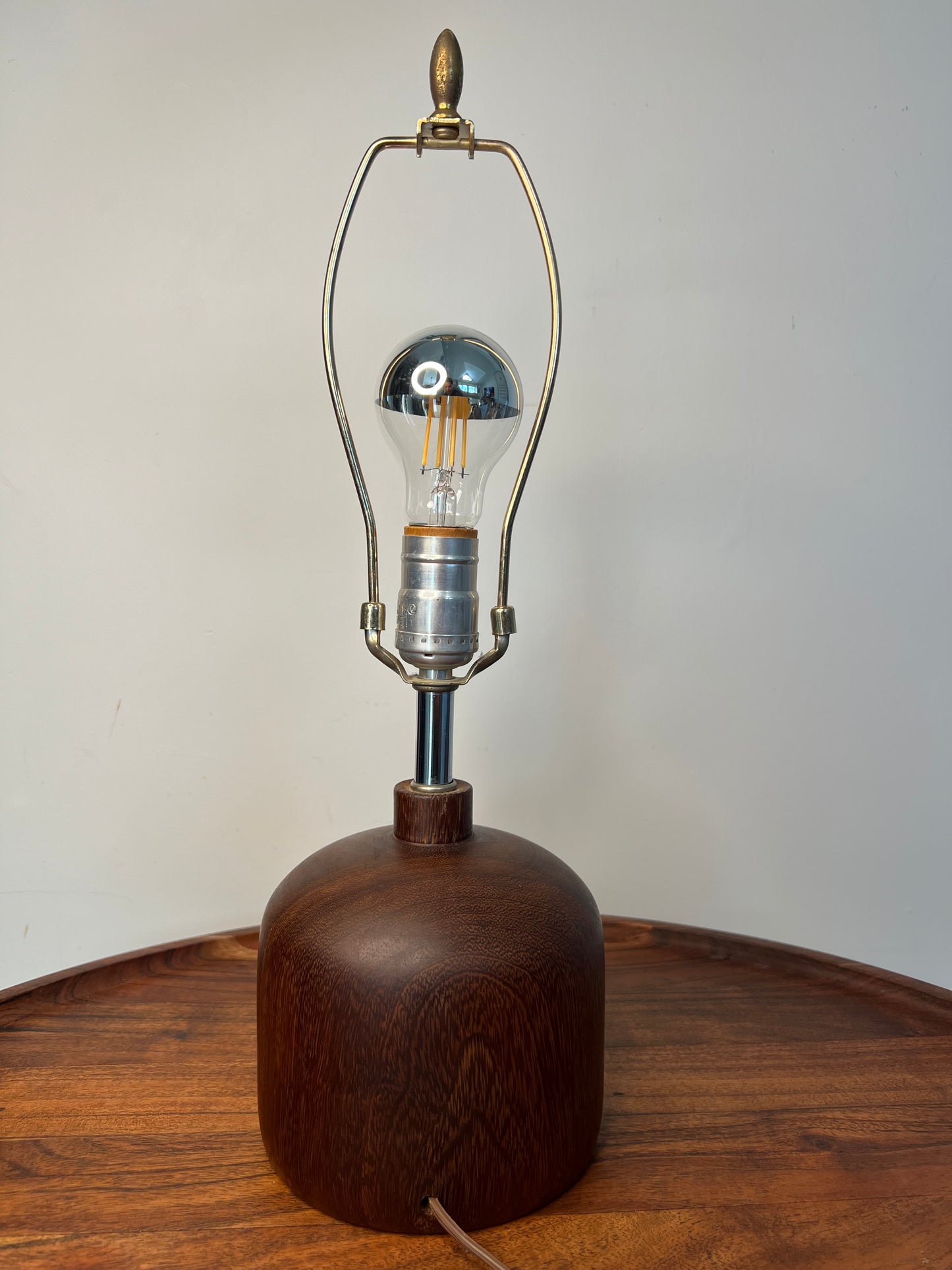 Solid Teak Turned Table Lamp (small)