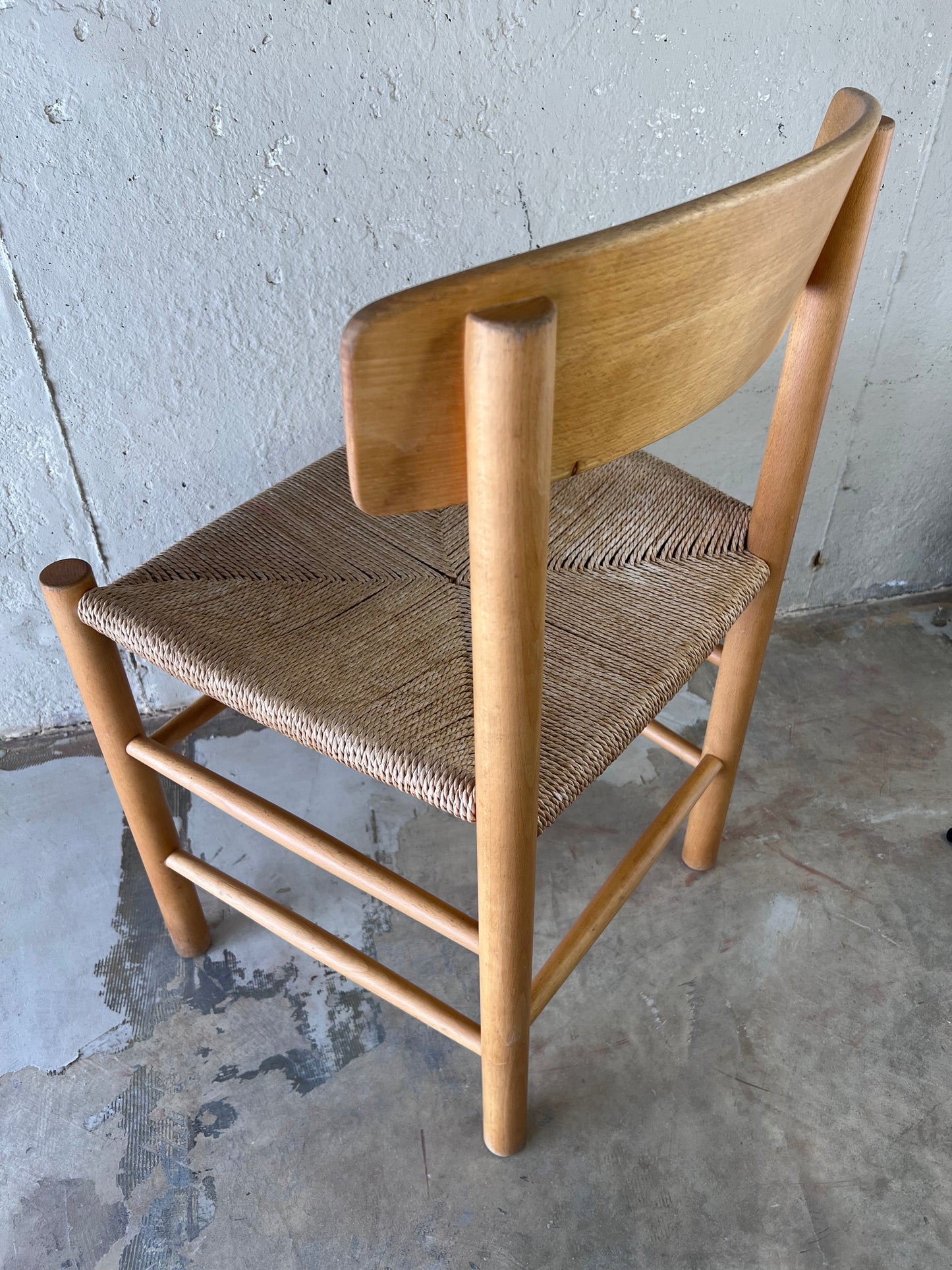 Børge Mogensen J39 Beechwood Chair with Rope Seat