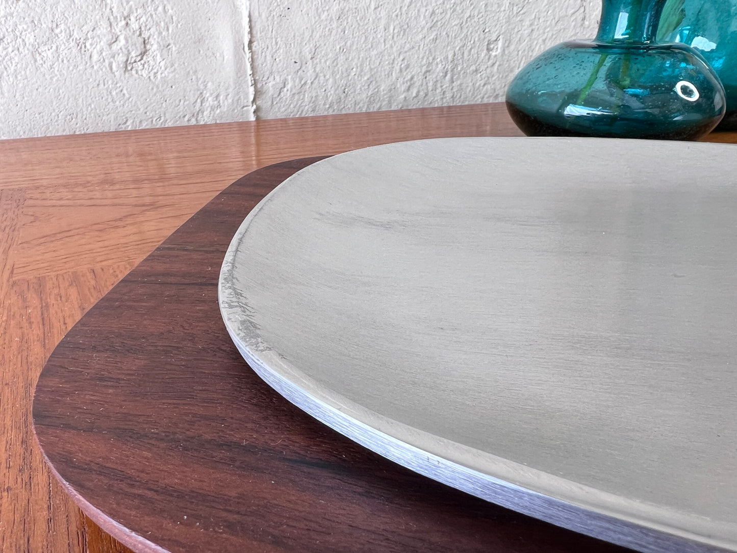 Gladmark Walnut and Stainless Sizzler Plate