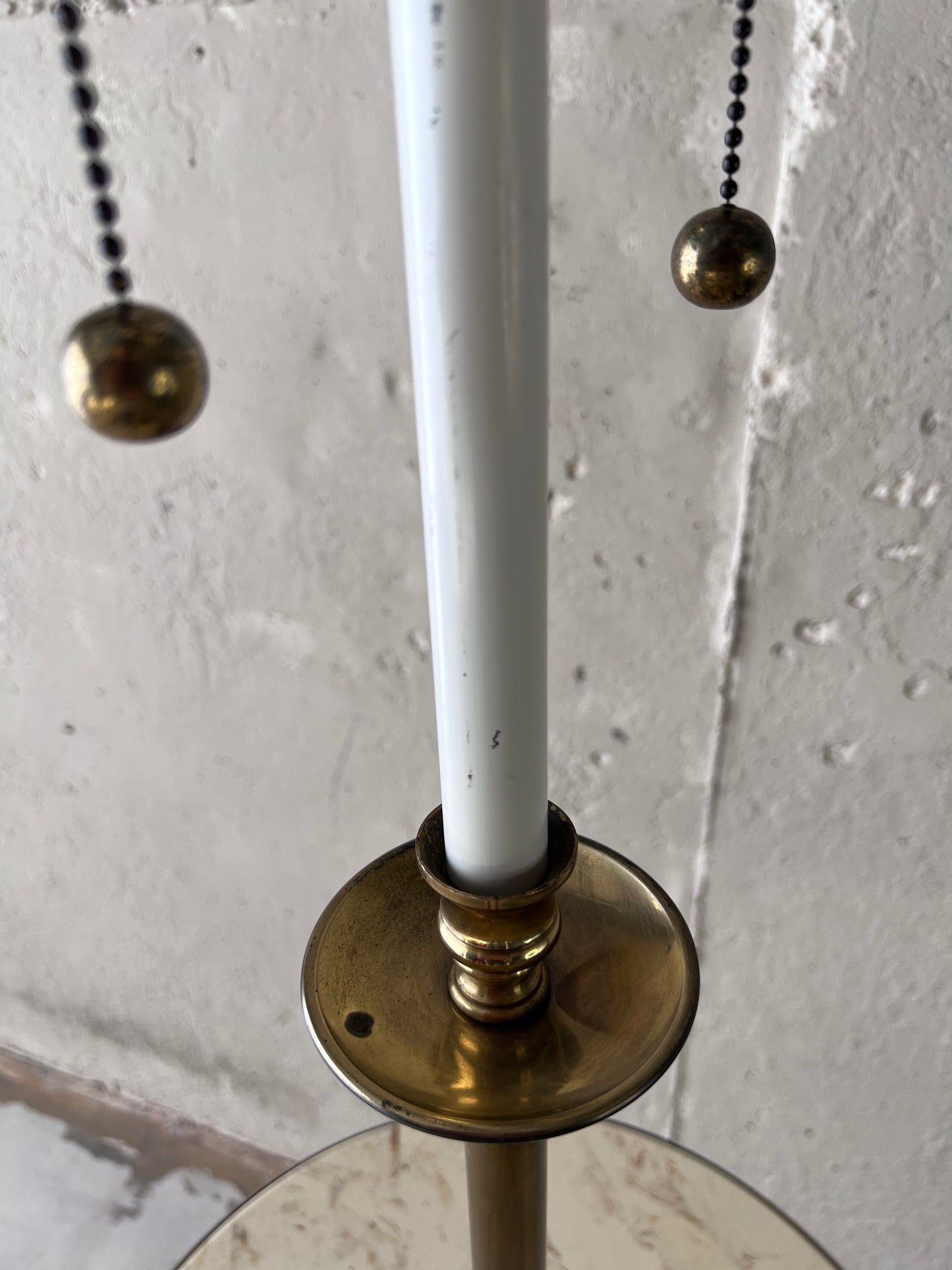 Regency Style Floor Lamp with Integrated Marble Table