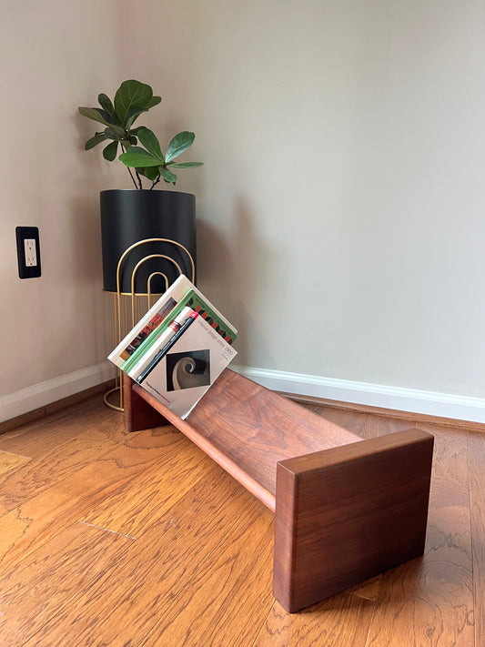 Solid Walnut Book Trough