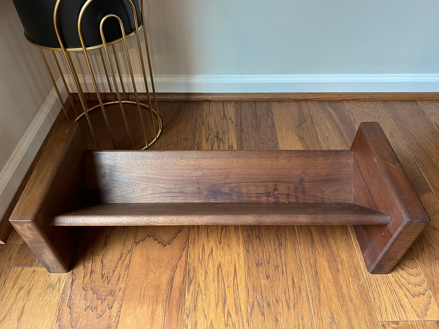 Solid Walnut Book Trough